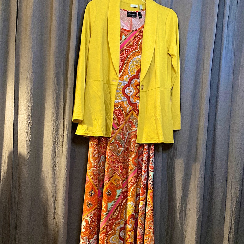 Two piece maxi dress with jacket/blazer